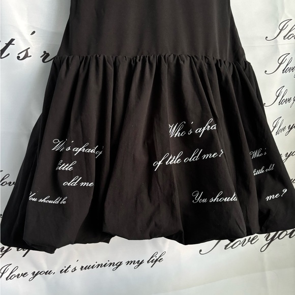 💖 BLACK bubble Tortured Poet Taylor Dress Costume - Picture 5 of 8